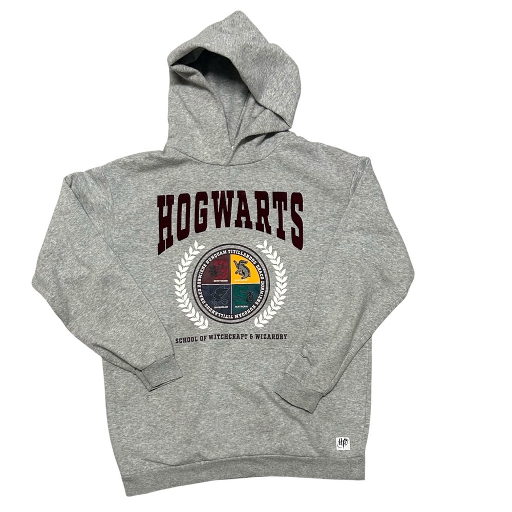 Harry Potter Hogwarts Youth Hoodie – Size 16/18 (H&M, Gray)